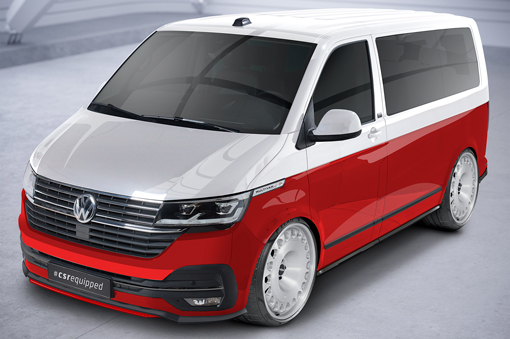 Voorspoiler passend voor VW T6.1 Glans zwart