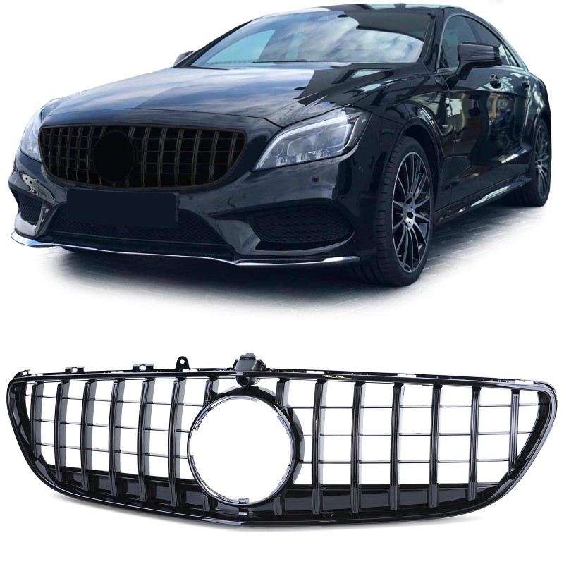 Grill passend voor Mercedes CLS C218 Facelift 14-18 GT Design Zwart