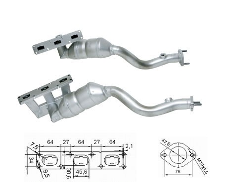 BMW 330i 3.0i 24V 2979 cc 170 Kw / 231 cv M54 E46 Magnaflow CAT