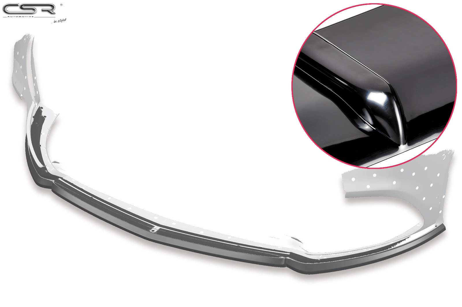 Voorspoiler passend voor Mercedes Benz CLA C118/X118 AMG-Line Zwart Glans