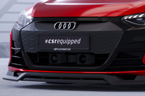 Voorspoiler passend voor Audi e-tron GT CSR Glans Zwart
