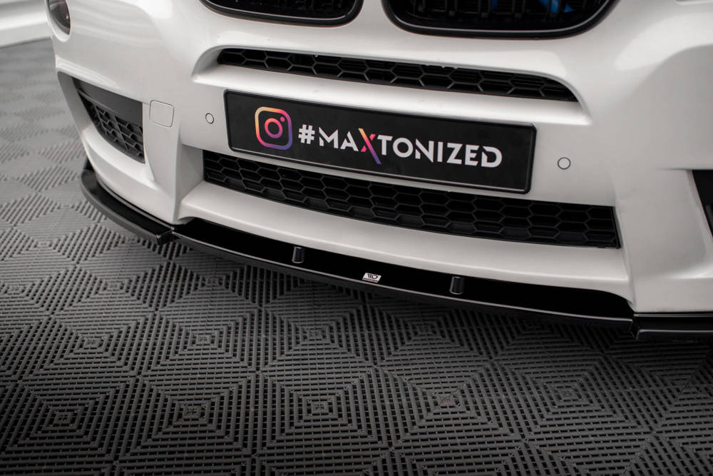 Voorspoiler passend voor BMW X3 M-Pack F25 2010 - 2014 Maxton Glans Zwart