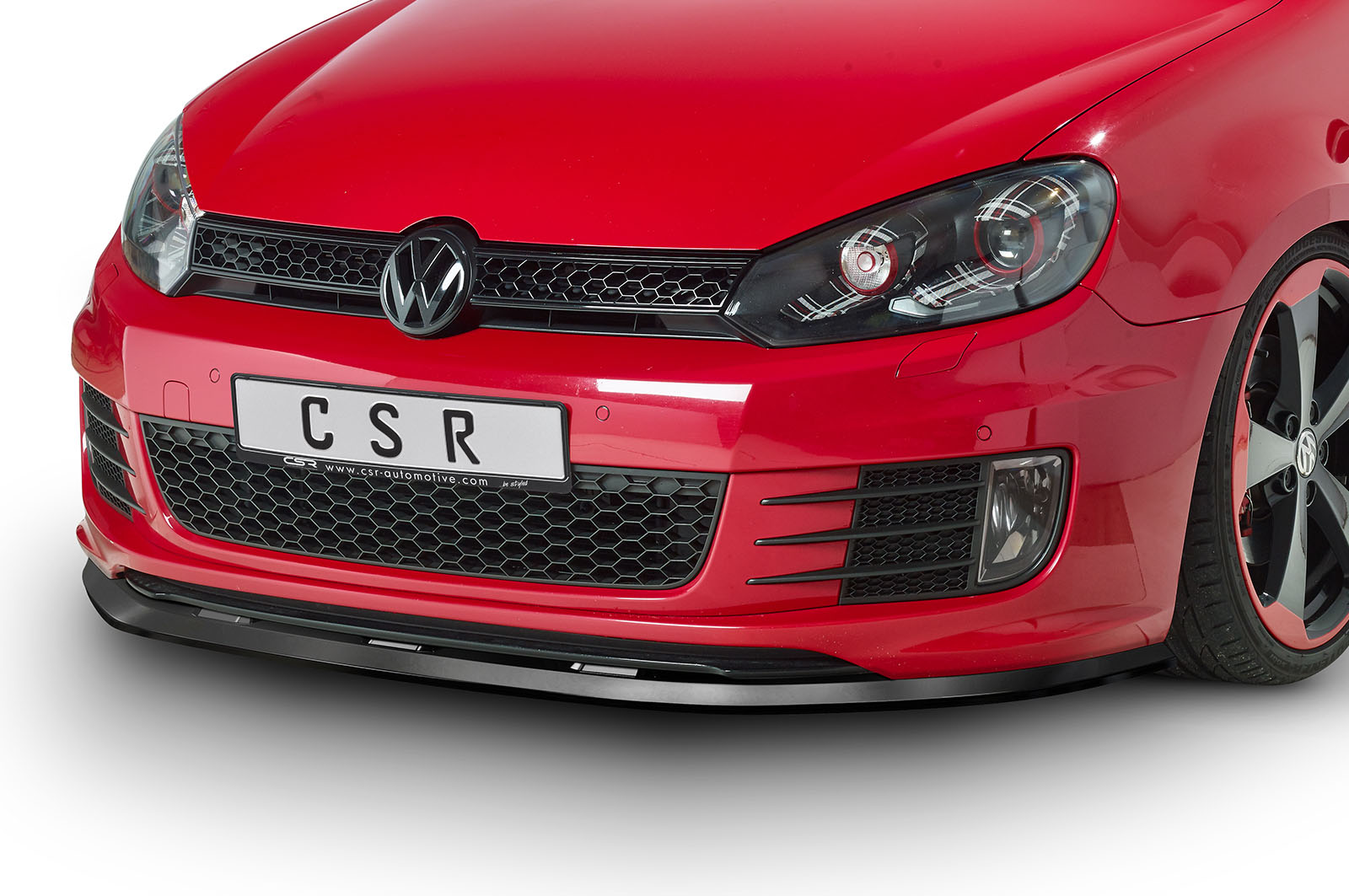 Voorspoiler passend voor VW Golf 6 GTI/GTD Glans Zwart – 2008–2012