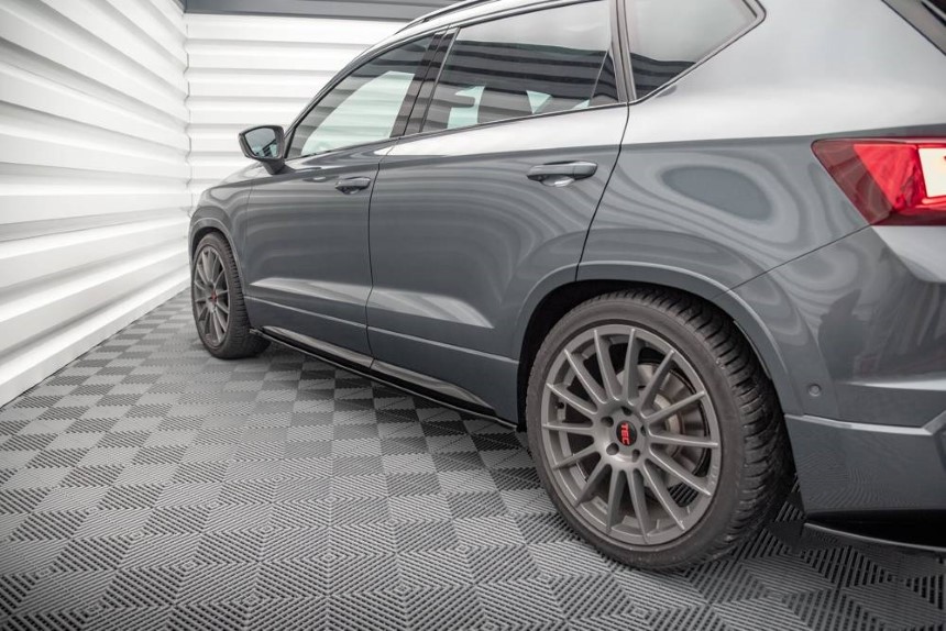 Zijskirts passend voor Cupra Ateca Maxton Design glans zwart
