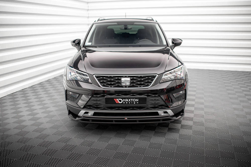 Voorspoiler passend voor Seat Ateca Mk1 Maxton Glans Zwart
