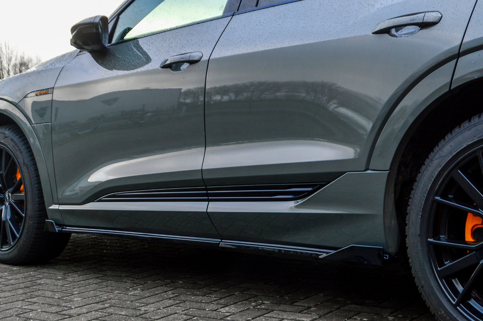 Zijskirts passend voor Audi E-Tron S-Line IN Tuning Glans Zwart