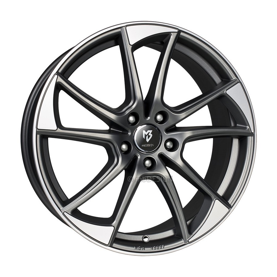 mbDESIGN mb1 Grey matt polish 7,5x19 5x112 ET40 Velgen