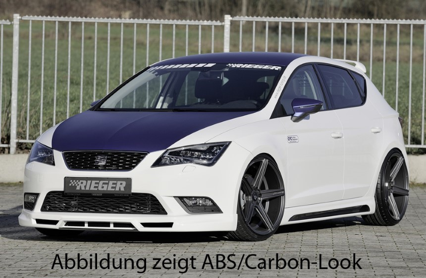 Zijskirts passend voor Seat Leon F5 FR/Cupra 5dr. Rieger met uitsparing
