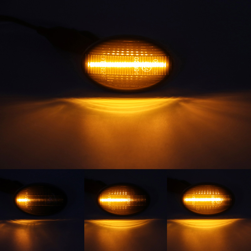 Zijknipperlichten Mercedes A-Klasse W168 / Vito W639 / Vito W447 / Citan W415 - LED Rookgrijs- incl. Dynamic Running Light