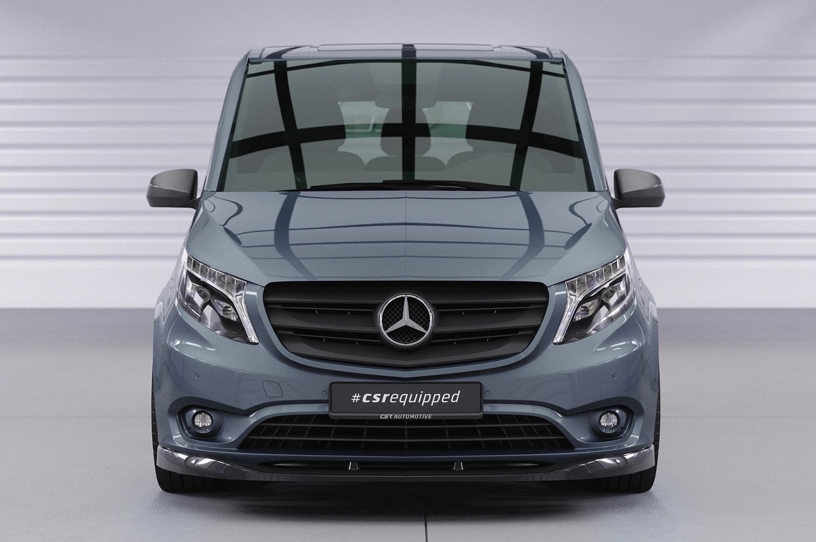 Voorspoiler passend voor Mercedes-Benz Vito 447 glans zwart 2014–2023