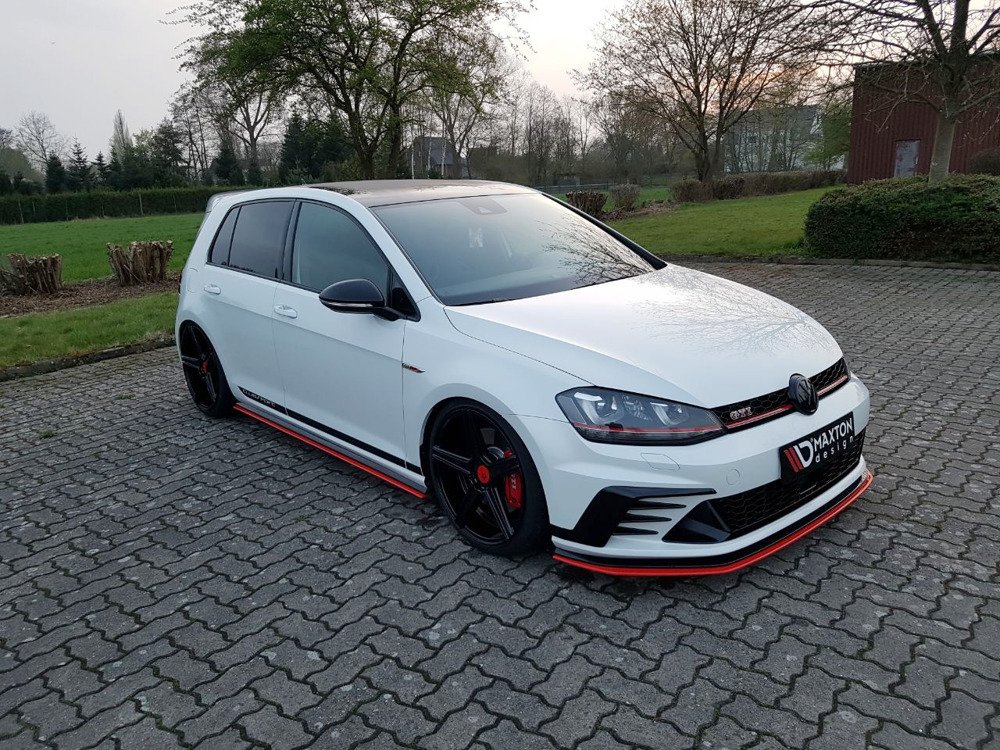 Zijskirts passend voor VW Golf 7 GTI Clubsport Glans Zwart