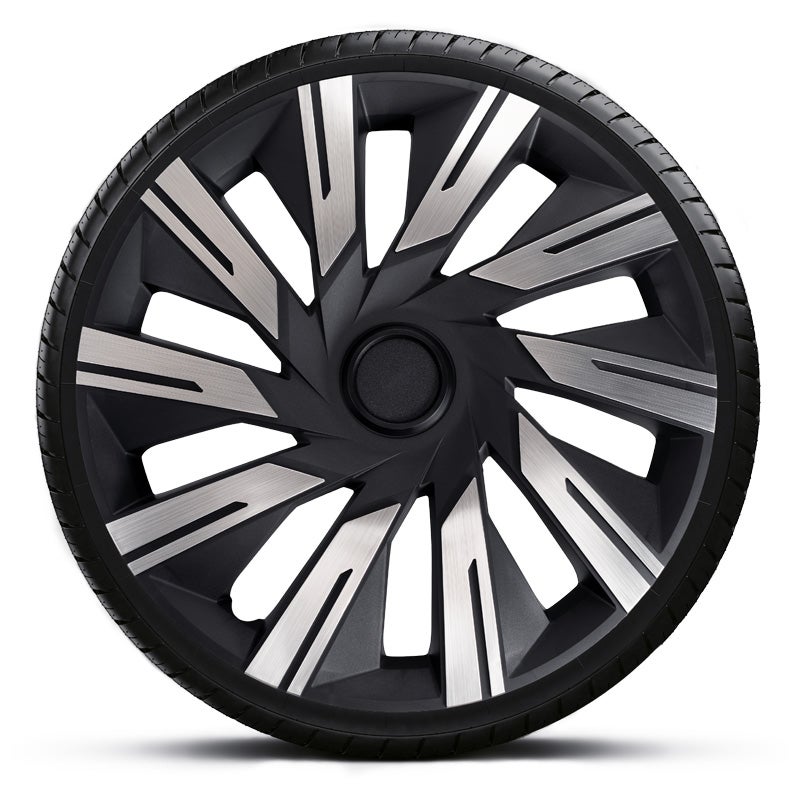 4-Delige J-Tec Wieldoppenset Tecna 15-inch alu/zwart