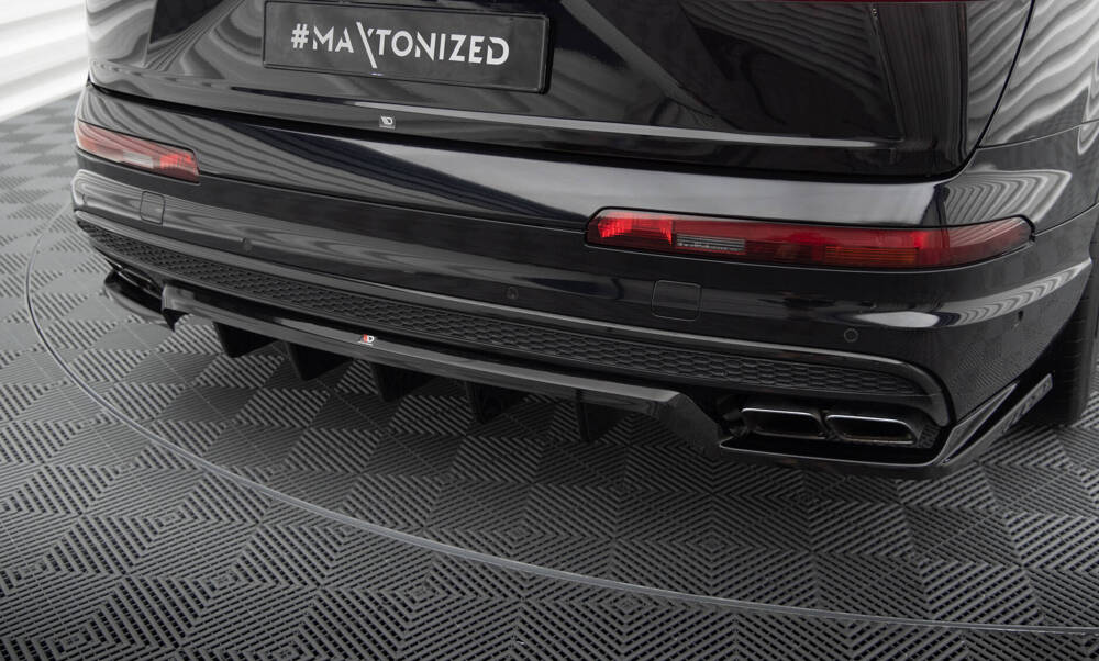 Diffuser passend voor Audi SQ7 16-19 Maxton Glanzend Zwart