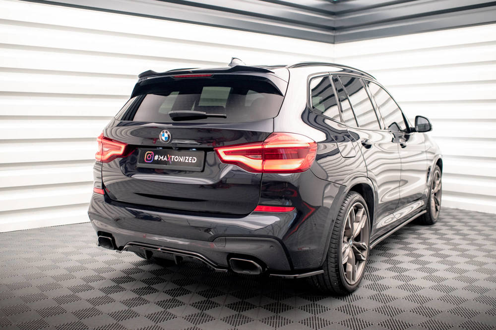 Diffuser passend voor BMW X3 M pakket / M40D / M40i G01 Maxton Glans Zwart