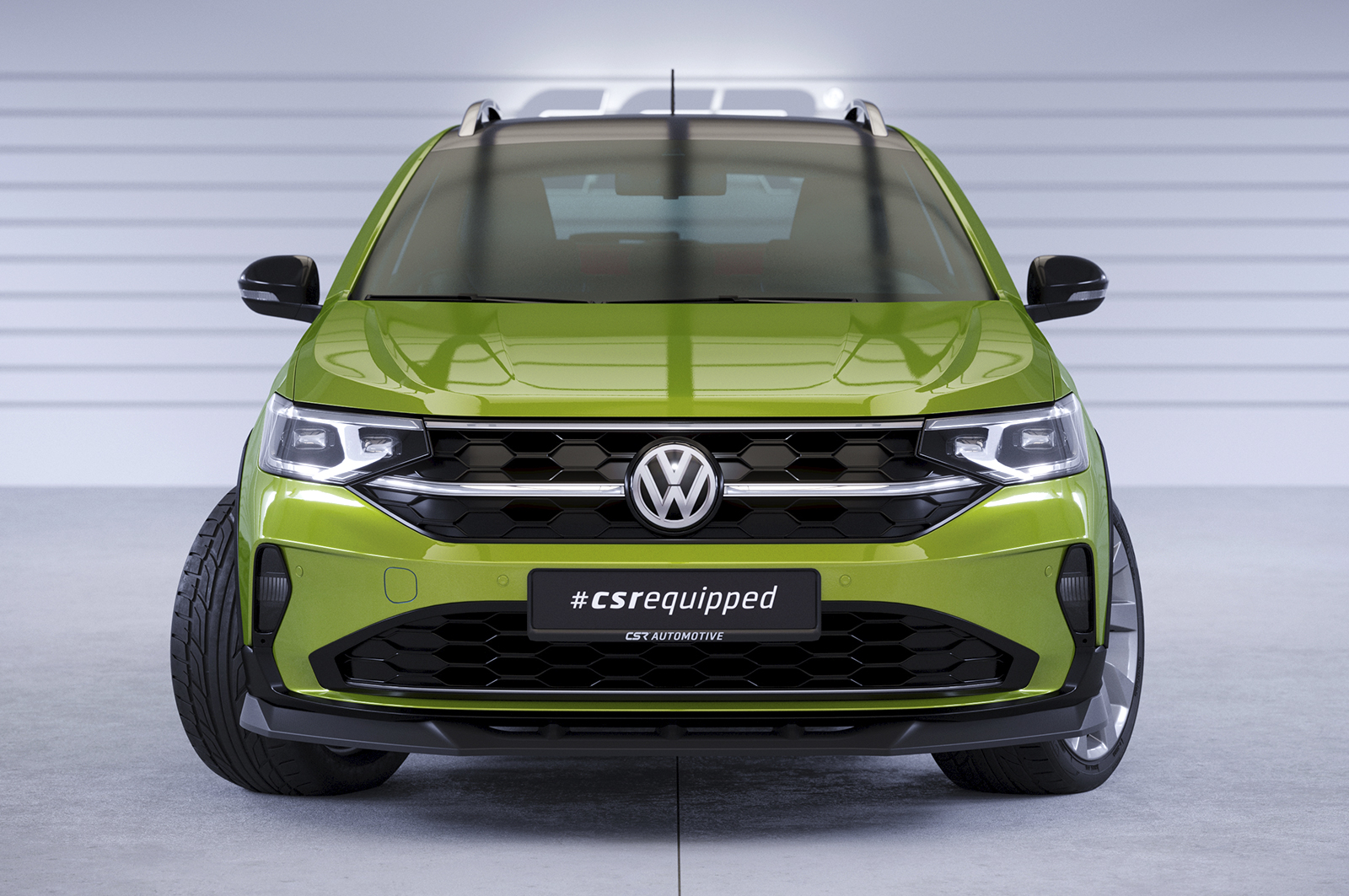 Voorspoiler passend voor Volkswagen Taigo CSR Glans Zwart