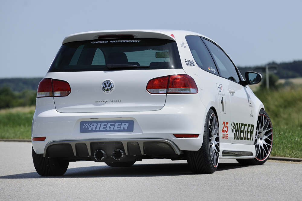 Diffuser passend voor Volkswagen Golf 6 GTI GTD Rieger Carbon Look