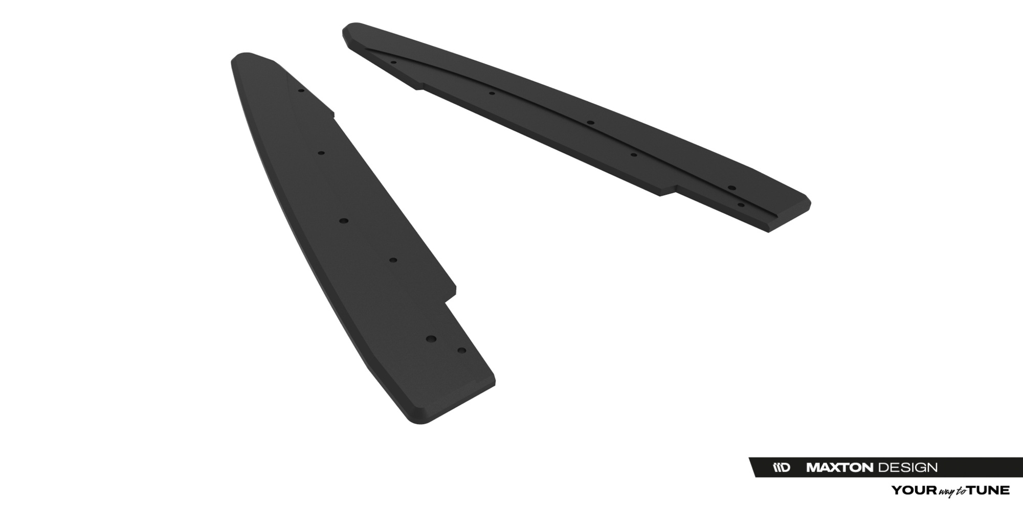 Street Pro Rear Side Splitters Ford Mustang Dark Horse Mk7