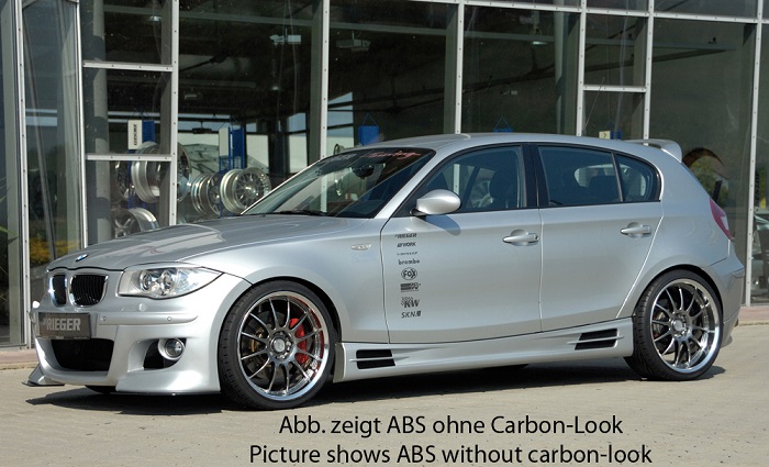 Zijskirts passend voor BMW E87 ABS Carbon-look Rieger