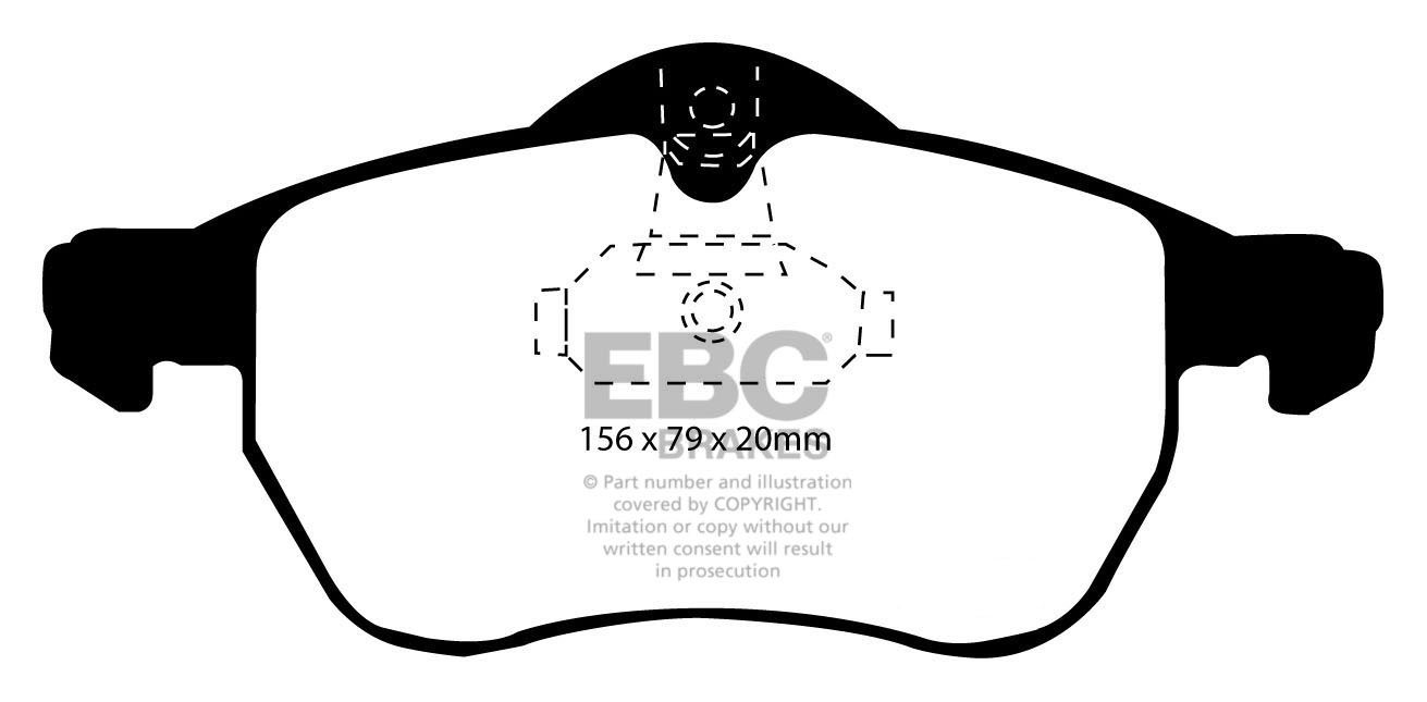 EBC Brakes VAUXHALL (OPEL) Zafira 2.2 2001-2004 Remblokken voorz