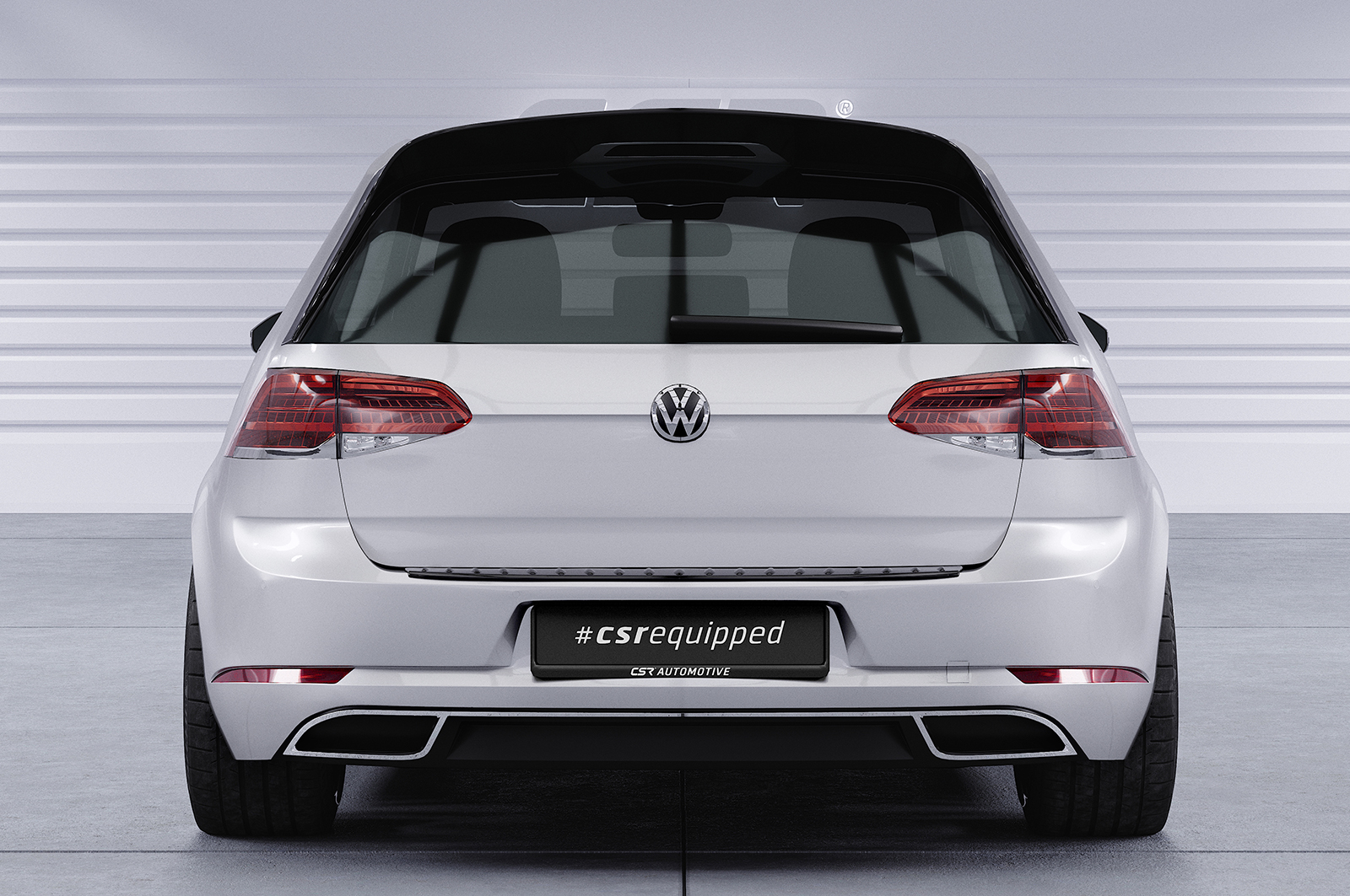 Spoiler passend voor Volkswagen Golf 7 Clubsport Look CSR Glans Zwart