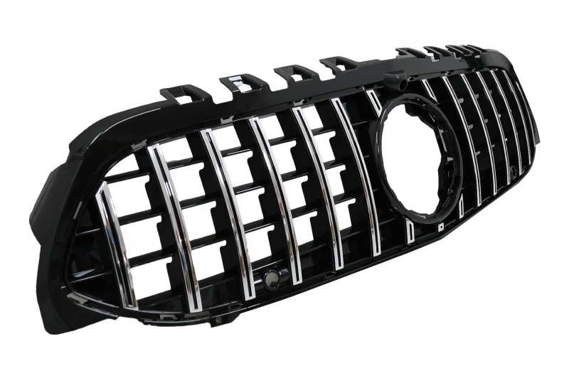 Grill passend voor Mercedes A klasse W177 GT-Look met Camera Chroom
