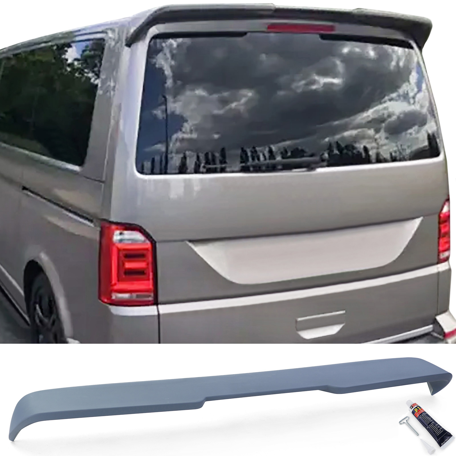 Spoiler passend voor Volkswagen Transporter T6 T6.1 met Achterklep
