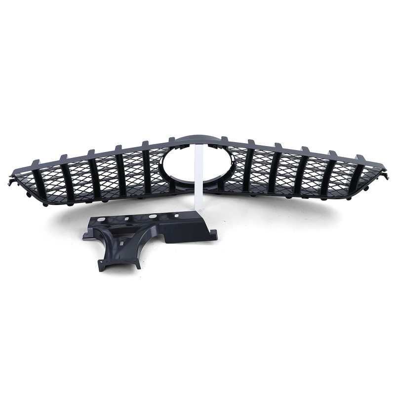 Grill passend voor Mercedes C207 W207 A207 (2009-2012) Coupe Cabrio GT Look Glans Zwart