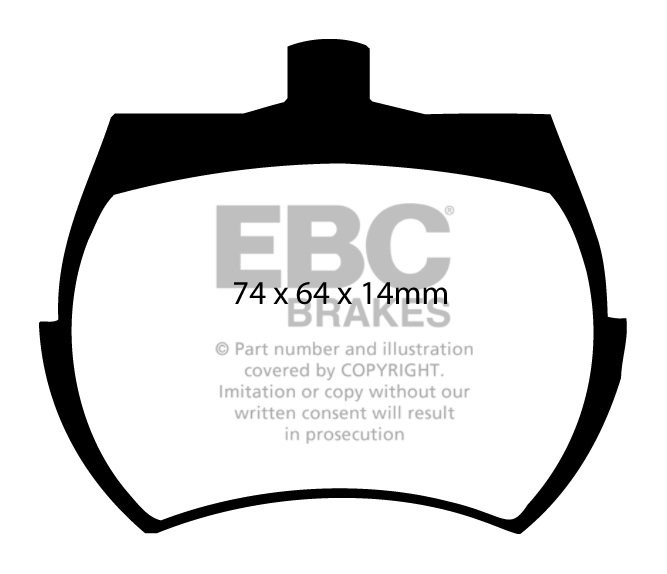 EBC Brakes TRIUMPH TR7 2.0 Auto 75-81 Remblokken voorzijde green