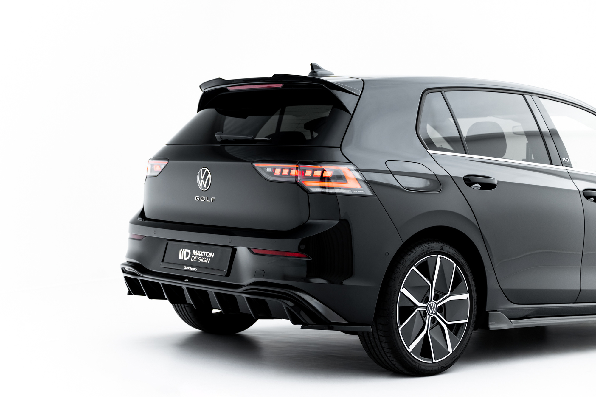 Diffuser passend voor Volkswagen Golf 8 Glans Zwart