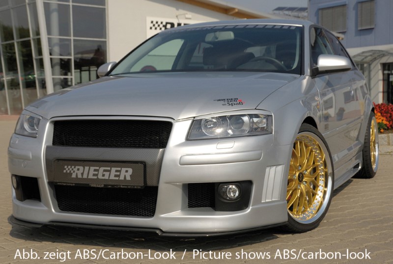 Spoilerzwaard voor Voorbumper passend voor Audi A3 8P R-frame Rieger