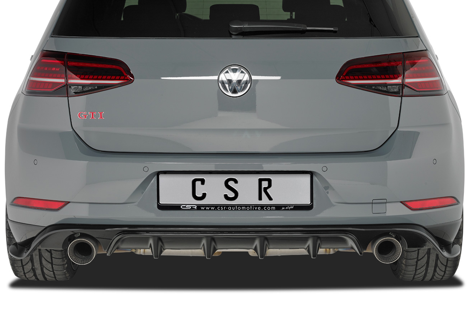 Diffuser passend voor Volkswagen Golf  7 GTI 17-21 CSR TCR Look Glans Zwart