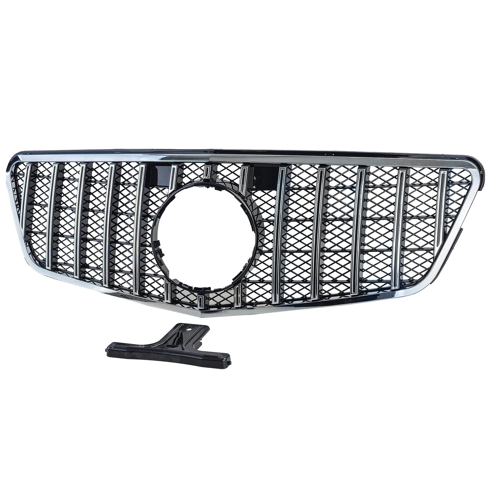 Grill passend voor Mercedes W212 S212 (2008-2013) GT-R Design Zwart/Chroom