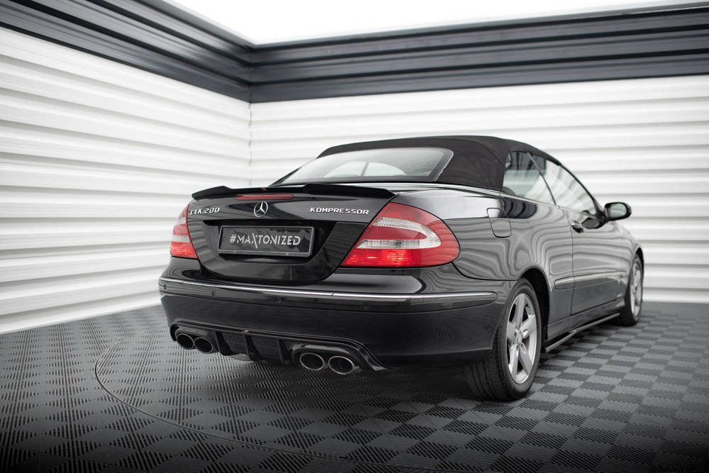 Spoiler passend voor Mercedes-Benz CLK W209 2002 - 2005 Maxton Glans Zwart