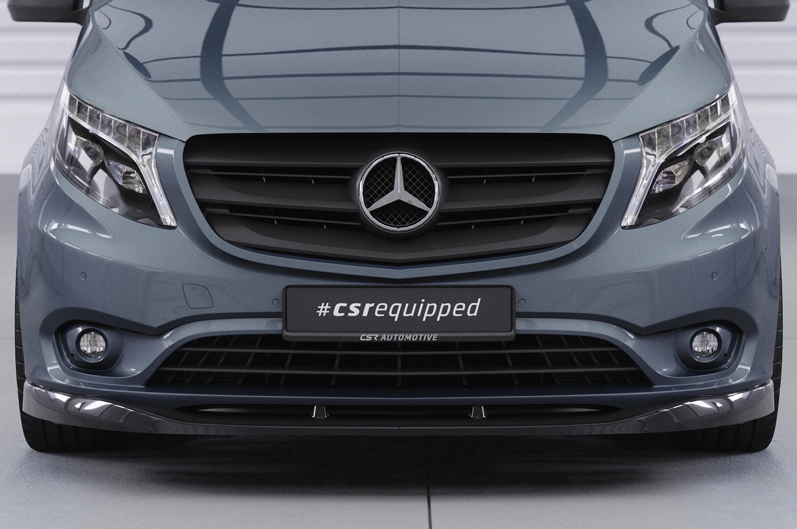 Voorspoiler passend voor Mercedes-Benz Vito 447 glans zwart 2014–2023