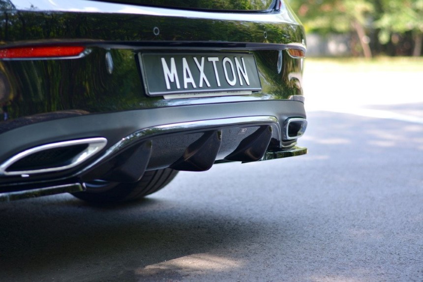 Diffuser passend voor Mercedes E W213 Coupé AMG-Line Maxton Design glans zwart