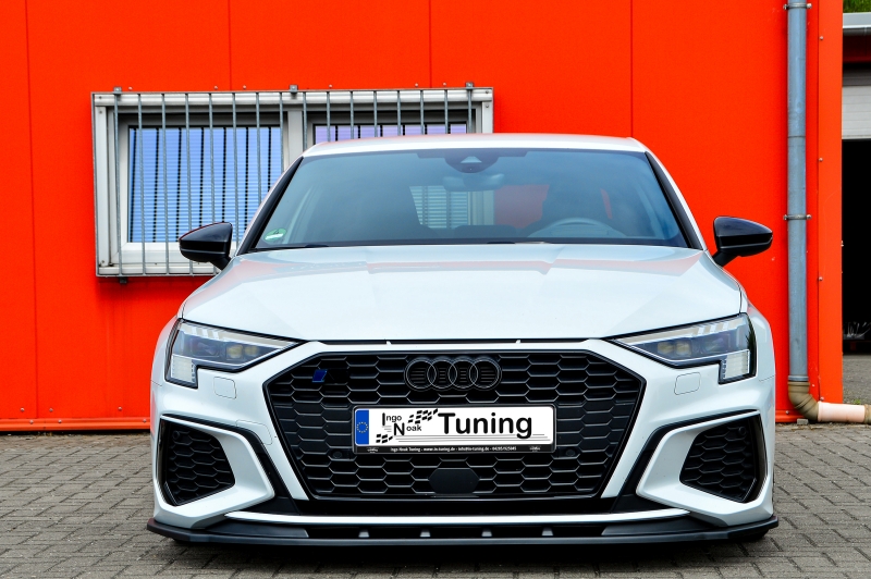 Voorspoiler passend voor Audi A3 8Y S3 S-Line Glans Zwart