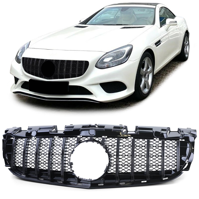 Grill passend voor Mercedes SLC R172 Facelift 2016- .. GT Look Zwart