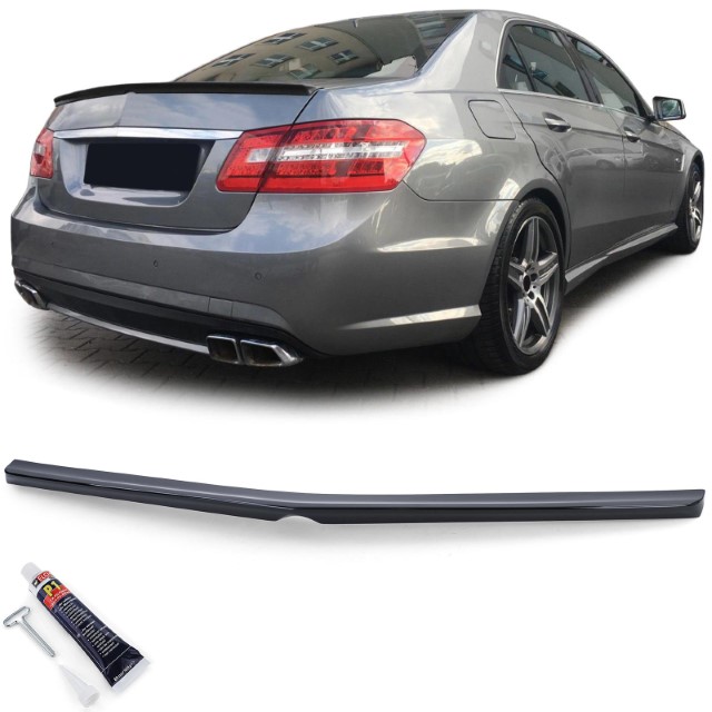 Achterklep Spoiler passend voor Mercedes E-Klasse W212 Glanzend zwart