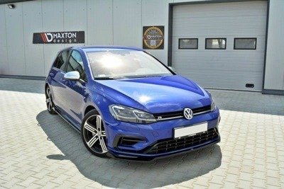Voorspoiler passend voor VW Golf 7.5 R Facelift Glans Zwart