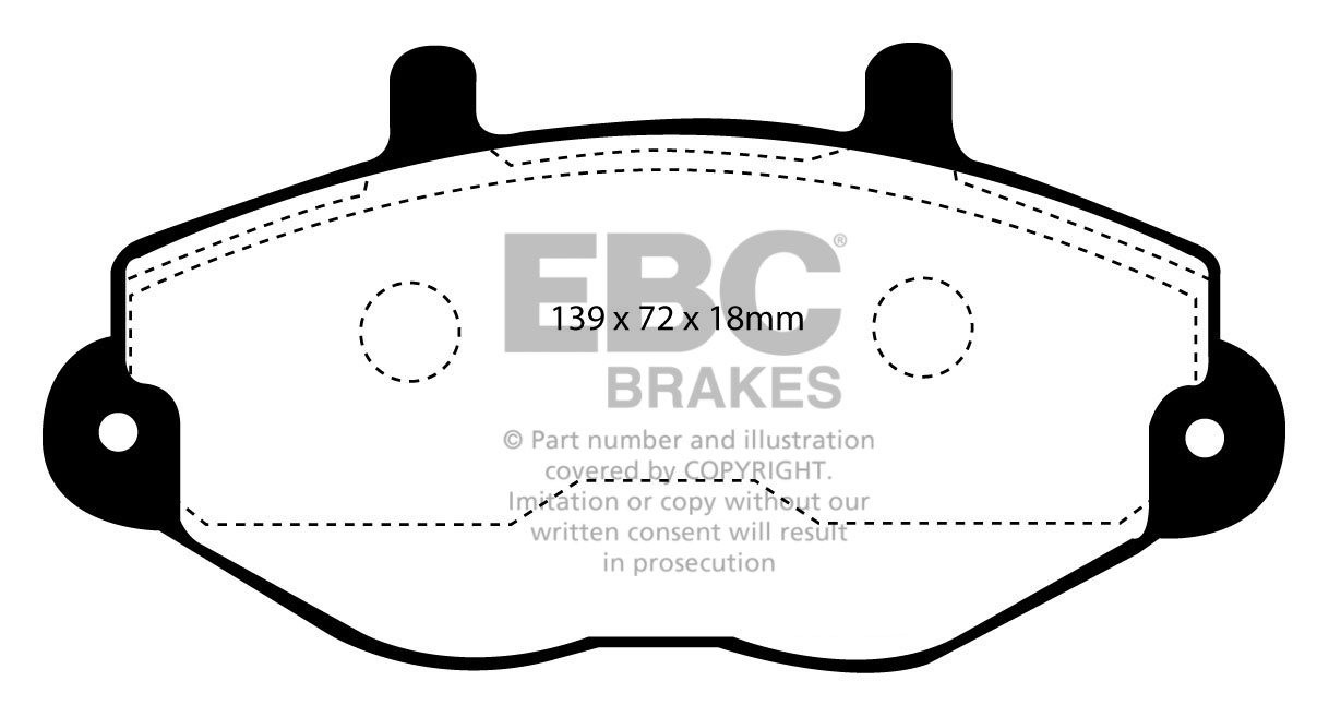 EBC Brakes FORD BEDRIJFSWAGEN Transit 190 98-2000 Remblokken voo