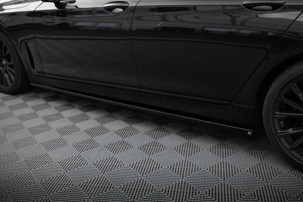Zijskirts passend voor BMW 7-Serie G11 FL Maxton Glans Zwart
