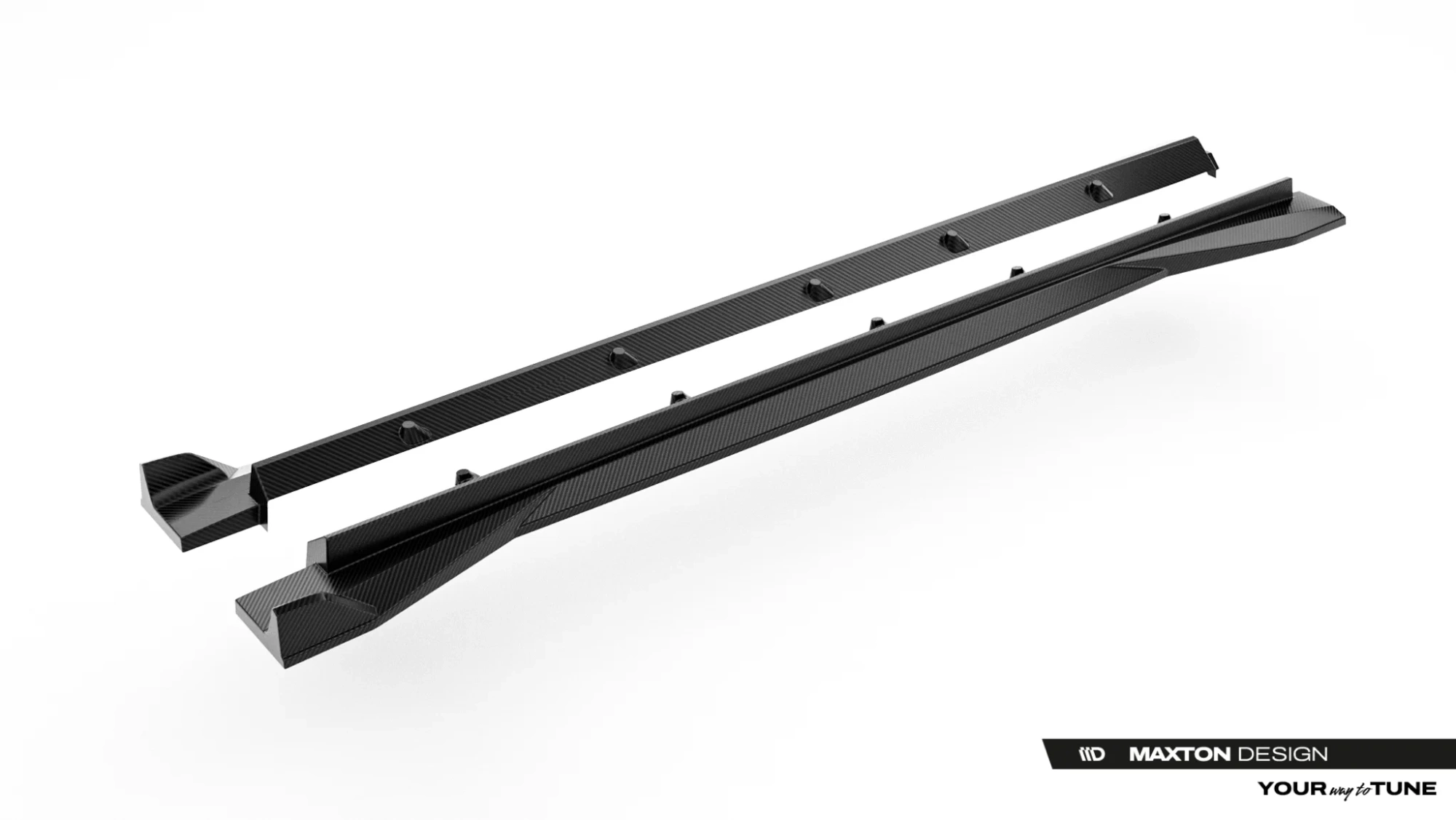 Zijskirts passend voor Audi RSQ8 Mk1 Facelift – Maxton Prepreg Carbon Fiber Side Skirts