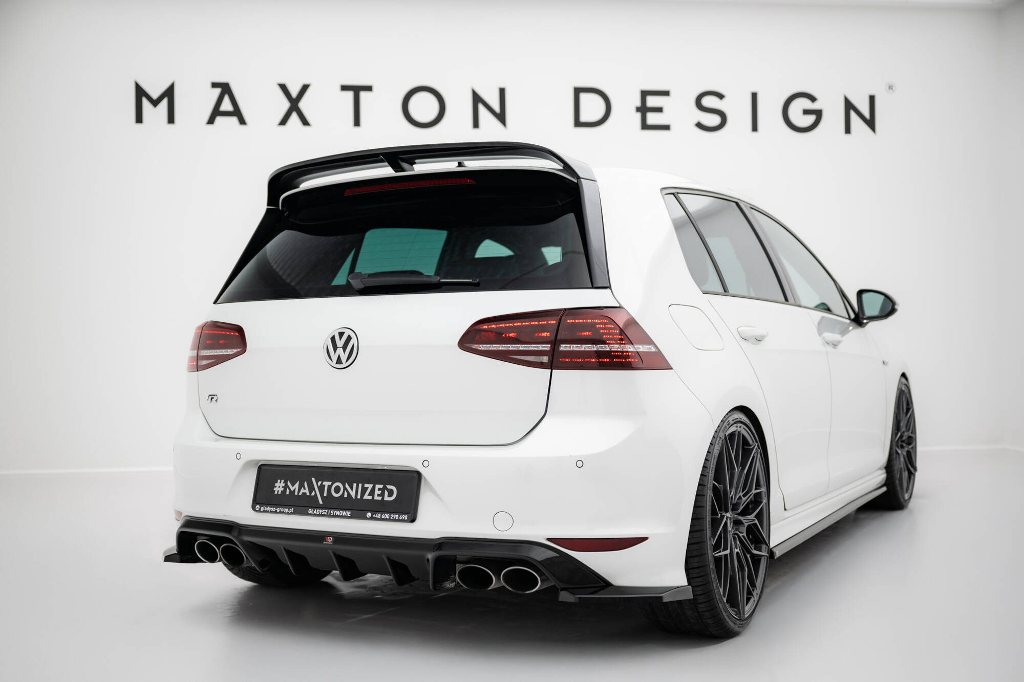 Spoiler passend voor Volkswagen Golf R / GTI / R-Line Hatchback Mk7 / Mk7 Facelift Maxton Glanzend zwart