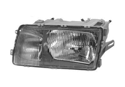 koplamp, H4+H3, rechts Mercedes S klasse, W126, 1980-1991