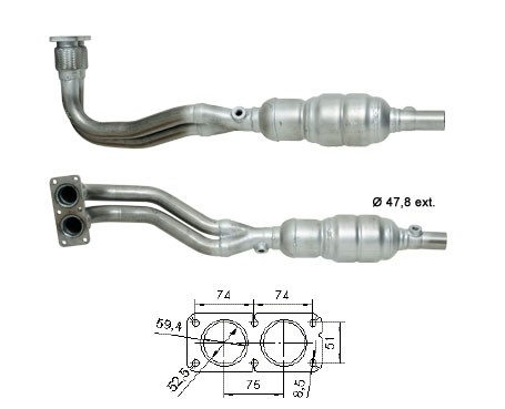 Volvo S40 1.6i 16V 1587 cc 80 Kw / 110 cv B4164S2 Magnaflow CAT