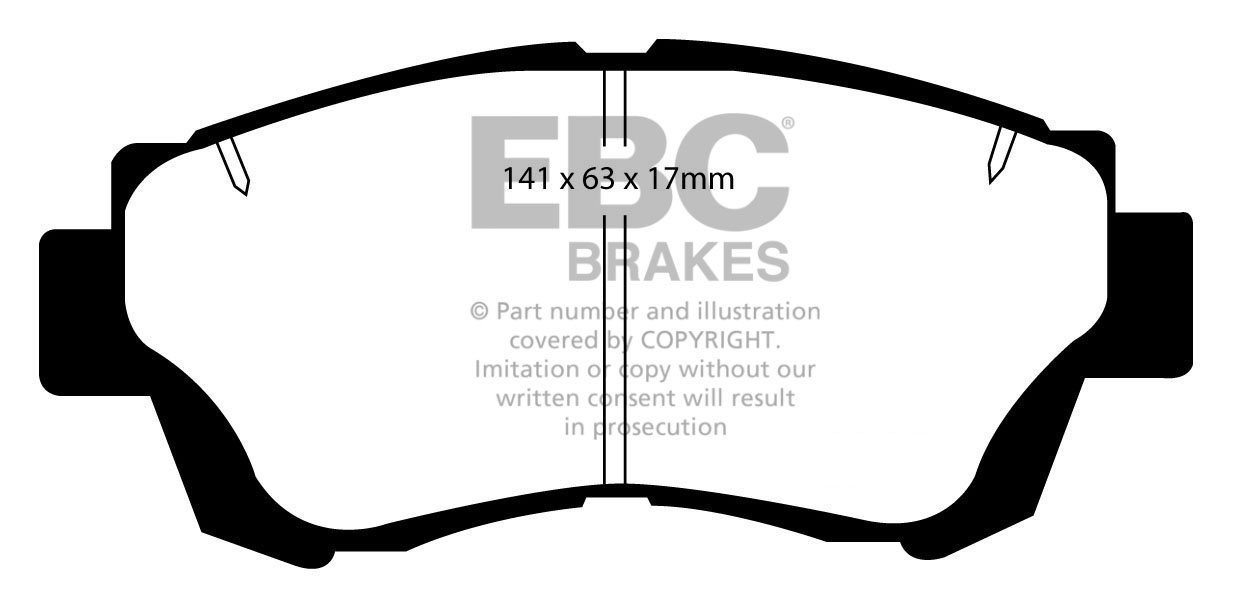 EBC Brakes LEXUS LS400 4.0 90-92 Remblokken voorzijde greenstuff