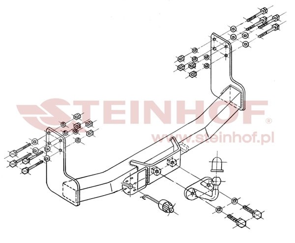 Trekhaak VW LT 28-35 Pick-Up (enkele wielen) 02/1995-2006