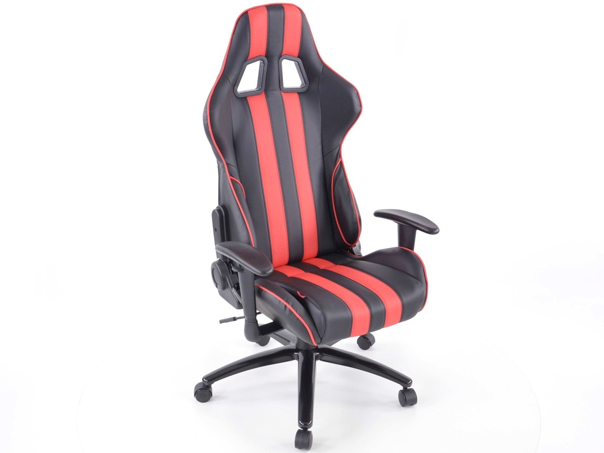 Bureau stoel kunstleer Zwart/Rood