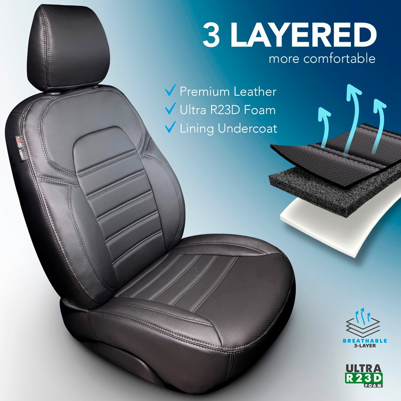 New York Design Kunstleder Stoelhoezenset 1+1  Mercedes Citan (W420) 2021-