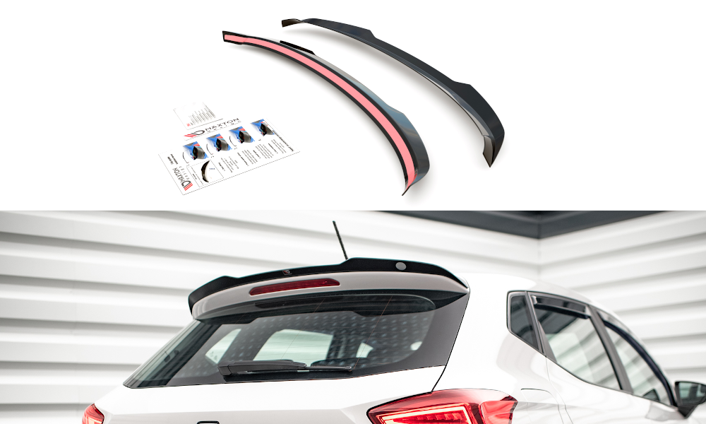 Spoiler passend voor Seat Ibiza KJ Maxton Glans Zwart